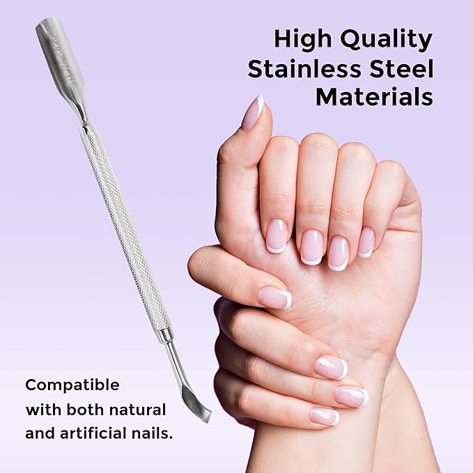 Cuticle Nipper Cleaner - Nail Art Cuticle Pusher - UV Gel Nail Polish Remover Tool - Fingernail Polish Gel Remover