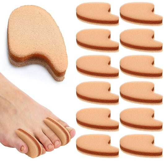 24 Pcs Foam Toe Separator for Corn, Blister, and Hammer Toe Gasket-Redress Overlapping Toes Relieve The Pain Prevent Friction and Release Pressure