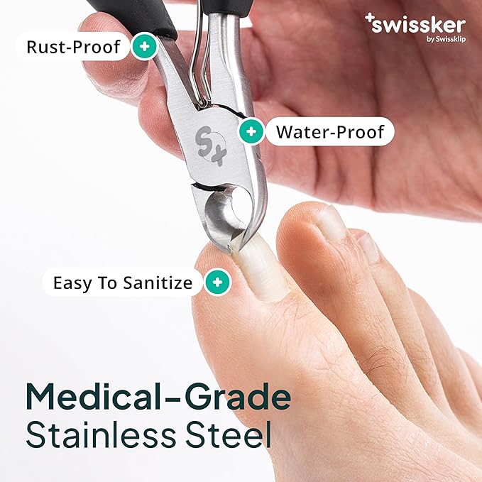 Swissklip Toenail Clippers | Heavy Duty Toe Nail Clippers I Toenail Clippers for Thick Nails I Big Toe Nail Clippers for Thick Toenails I Heavy Duty Nail Clippers for Thick Nail