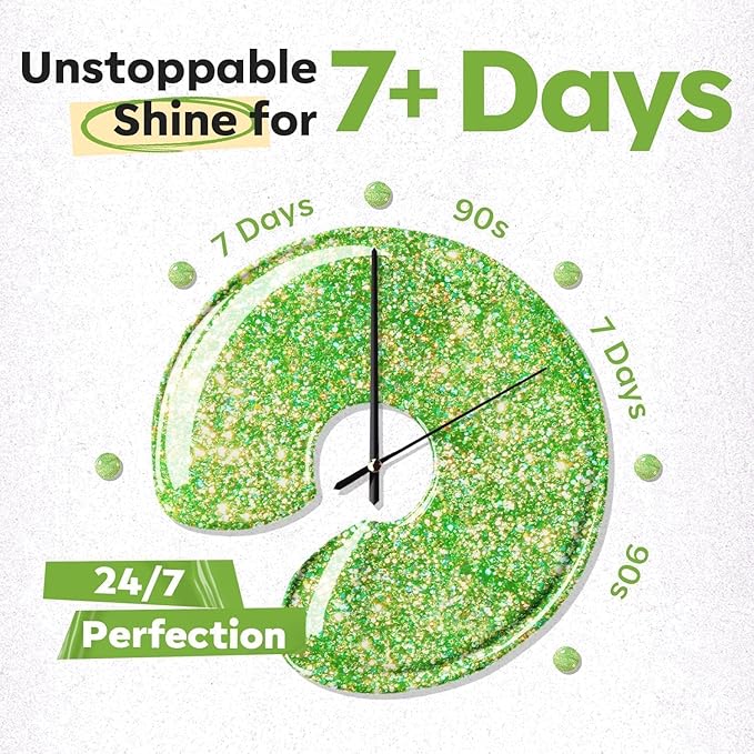 modelones Green Nail Polish, 6 Colors Yellow White Glitter Quick Dry Nail Polish Set Mini Finger Long Lasting Fast Drying Manicure DIY Nail Art Home Salon Gift For Women Girls