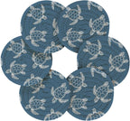 Turtle Navy Blue Print Coasters - Image 2
