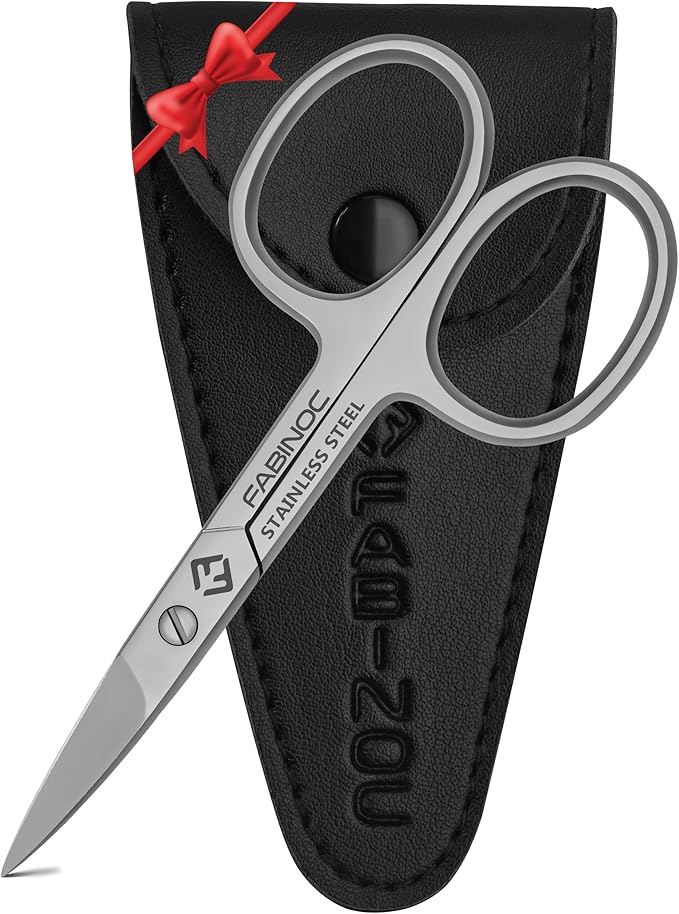 Straight Nail Scissors for Men & Women – German Quality Stainless Steel – Small Manicure Pedicure Scissors for Fingernail, Toe Nail, Eyebrows & Mustache