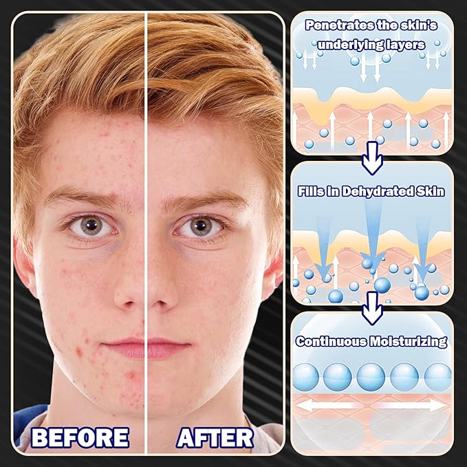 5 Pcs Mens Facial Sheet Mask,Hydrating Face Masks Skincare Gift Set for Men,Moisturizing Soothing Facial Masks,Easy to Use & Nourishing Face Mask Skin Care Set
