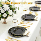 Glowserve 175 Piece Disposable Plastic Plates Dinnerware Set - Image 3