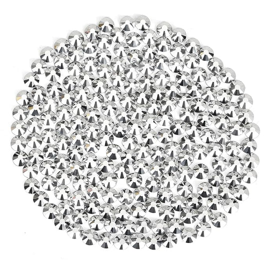 Novani Rhinestones 3000Pcs Flatback Crystal Round Loose Gemstones Glass Rhinestones for Crafts Makeup Nail Art Clothes Shoes DIY Decorations(SS10, 2.7-2.9mm,Sliver)