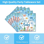 96 Pcs Sea You Soon Baby Shower Decorations, Ocean Theme Plates Napkins Forks - Image 4