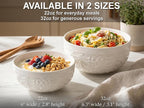 25DOL 32 oz Ceramic Bowls Set of 4 – Large Embossed Soup & Ramen Bowls - Image 3