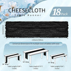 18 Pack Cheesecloth Table Runner 10FT Black Table Runner Boho Gauze Cheese - Image 2