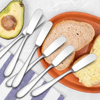 E-far Butter Spreader Knife Set of 6, 7-Inch Stainless Steel Cheese Dessert - Image 6