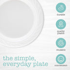 800 Count Disposable 6 Inch White Plastic Dessert Plates - Image 3