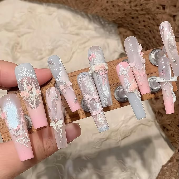 3D Envelope Nail Art Molds Candle Flower Design, Silicone Nails Tool Y2k Decoration