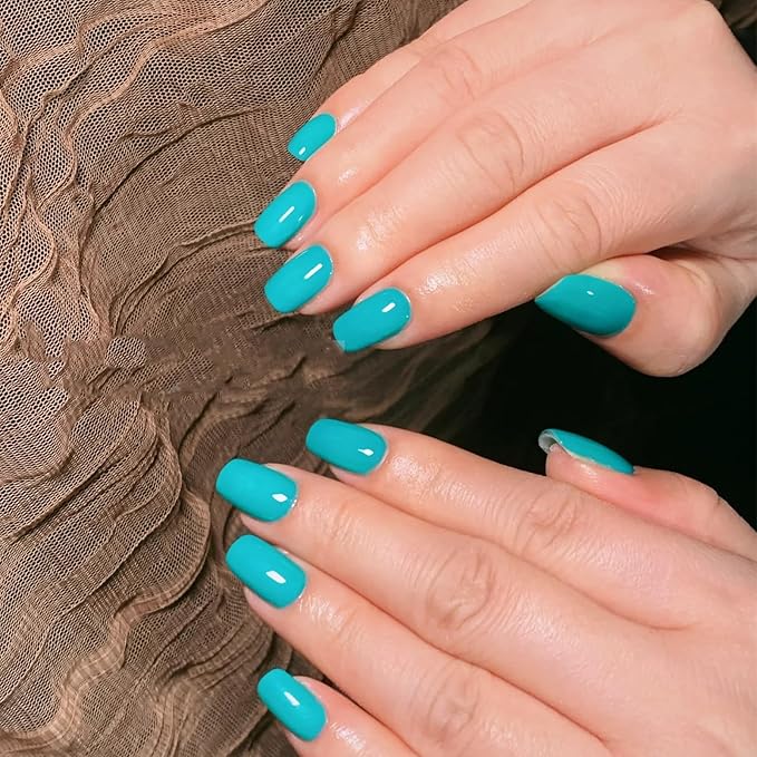 COSMOO Lake Blue Quick Dry Nail Polish, 0.41 Fl Oz (Pack of 1), Red