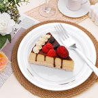 BESTSTAR 100PCS White Disposable Plastic Plates white plastic plates | - Image 4