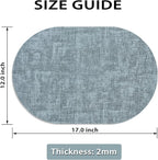 Placemats for Dining Table Set of 8 Non-Slip, Heat Resistant Oval Leather - Image 6