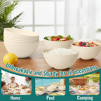 40 OZ Cereal Bowls 8 PCS, Unbreakable & Lightweight Wheat Straw Bowl - Image 7