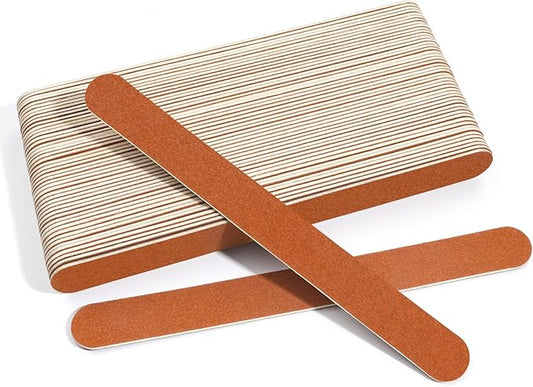 CANVALITE Nail File Large Emery Boards for Nails,180 Grit Nail Files for Natural Nails, Thin Emory Nail File Pack Manicure Tool for Home Use 50PCS