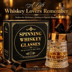 Spinning Whiskey Glasses, Rotating Glass, - Image 6
