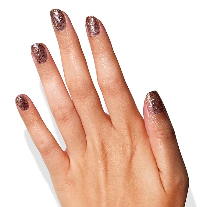 LONDONTOWN lakur Nail Polish - Chip-Resistant, Non-Toxic, Conditions & Hydrates Nails | Glittery Pink Shimmer, Rosé All Day, .40 fl oz