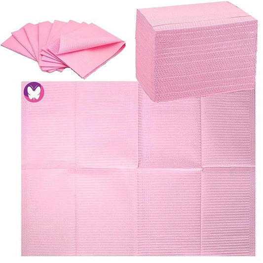 Nail Art Table Mats Disposable Nail Paper Towels,50PCS Pink Waterproof 3 Ply Nail Art Paper 13" X 17" Pads for Nail Table Decoration Kit,Nail Art Accessories