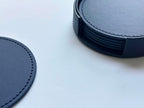 Set of 6 Leather Coasters, Round Coasters - Image 3