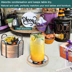 Halloween Coasters Set of 6, Unique Coaster, Minacun Absorbent Coasters - Image 4