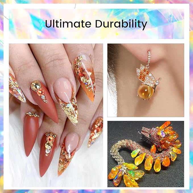 Novani Rhinestones 288Pcs Flatback Crystal Round Loose Gemstones Glass Rhinestones for Crafts Makeup Nail Art Clothes Shoes DIY Decorations(SS30,6.4-6.6mm,Amber)