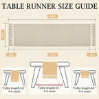 Boho Table Runner 72 Inches Long, Farmhouse Coffee Table Runner - Image 7