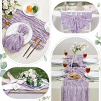 AGIRL 6 Pack Purple Cheesecloth Table Runner 10FT Boho Gauze Home Decor | - Image 6