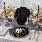 50PCS Black and Gold Plates - Image 6