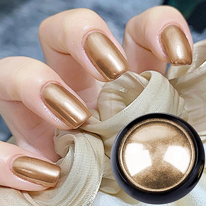 Chrome Nail Powder Luster Mirror Glitter Effect Pigment Iridescent Aurora Fairy Kit for Gel Polish Nail Art Decoration, 6 Colors Chrome Powder for Nails