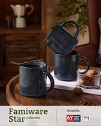 famiware Coffee Mug Set for 6, Star 16 oz Catering Mugs Cup Set - Image 3