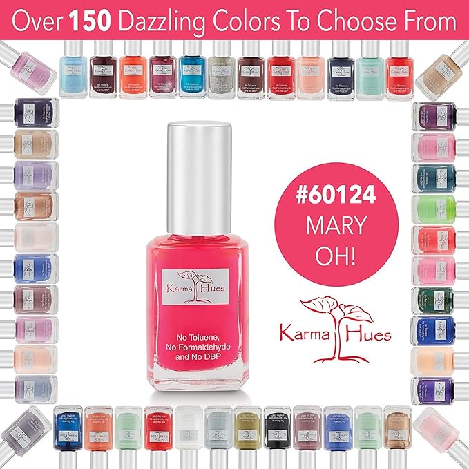 Karma Naturals Nail Polish – Non-Toxic, Vegan & Cruelty-Free (Mary Oh!, 0.43 fl oz)