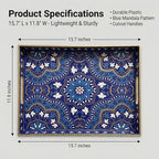 Decorative Serving Tray with Handles - Image 8