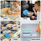 3-Pack Stainless Steel Snack Containers - 550ml Leakproof Colorful Lids - Image 8