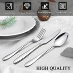 LIANYU 60 Piece Silverware Flatware Set - Image 2