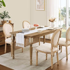 Macrame Style Boho Table Runner, 12x48 Inch White | Woven Boho Table Runner - Image 3