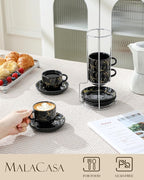 MALACASA 4 OZ Porcelain Espresso Cups - Image 3
