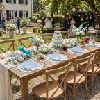 175Pcs Blue Plastic Plates - Image 8
