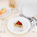 BESTSTAR 100PCS White Plastic Plates - Image 5