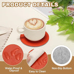 uxcell 5Pcs PU Leather Coasters - Image 3