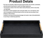 Black Faux Leather Large Square Tray - Image 6