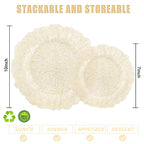 U-QE 60PCS Gold Plates for Party - Image 2