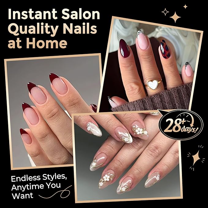 Short Almond Nail Tips: 504pcs Soft Gel Nail Tips Pre Etched Short Fake Nails, Half Matte Full Cover Clear Press on Nails for Nail Extension DIY Home, 12 Sizes Acrylic Gelly Tips