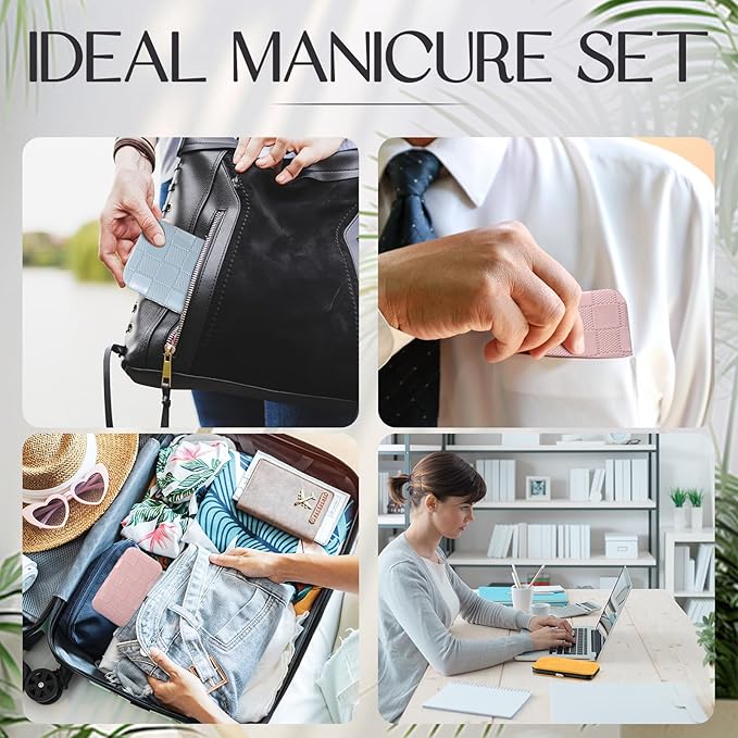 24 Sets Manicure Pedicure Bulk Gifts Professional Nail Care Gifts, Travel Nail Clippers Kit 8 in 1 Stainless Steel Pedicure Set with Case Portable Grooming Kits for Women Men(Fresh)