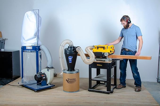 Oneida Air Systems Super Dust Deputy Compact 15 Gallon 4/5 Deluxe Cyclone Kit for for Single Stage 0.5 to 3HP Dust Collectors, Black