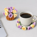 Crochet Flower Coasters, Handmade Bouquet Coasters - Image 6