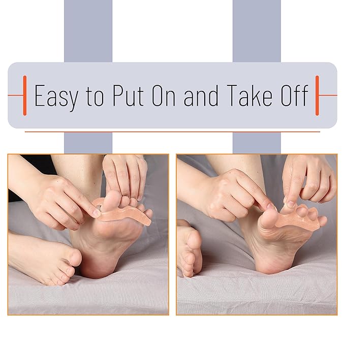 Dr. JK- ToePal Gel Toe Separator, 2 Pairs, Toe Spacers, Bunion Corrector, Christmas Gifts