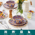 vancasso 12 Pieces Dinnerware Sets, Porcelain Dishes Set - Image 4