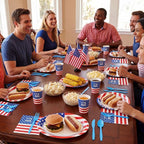 350 Pcs 4th of July Party Decorations 12 inch Disposable Patriotic Oval Plates - Image 5