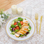 PULOTE 100PCS Gold Plastic Plates - Image 5